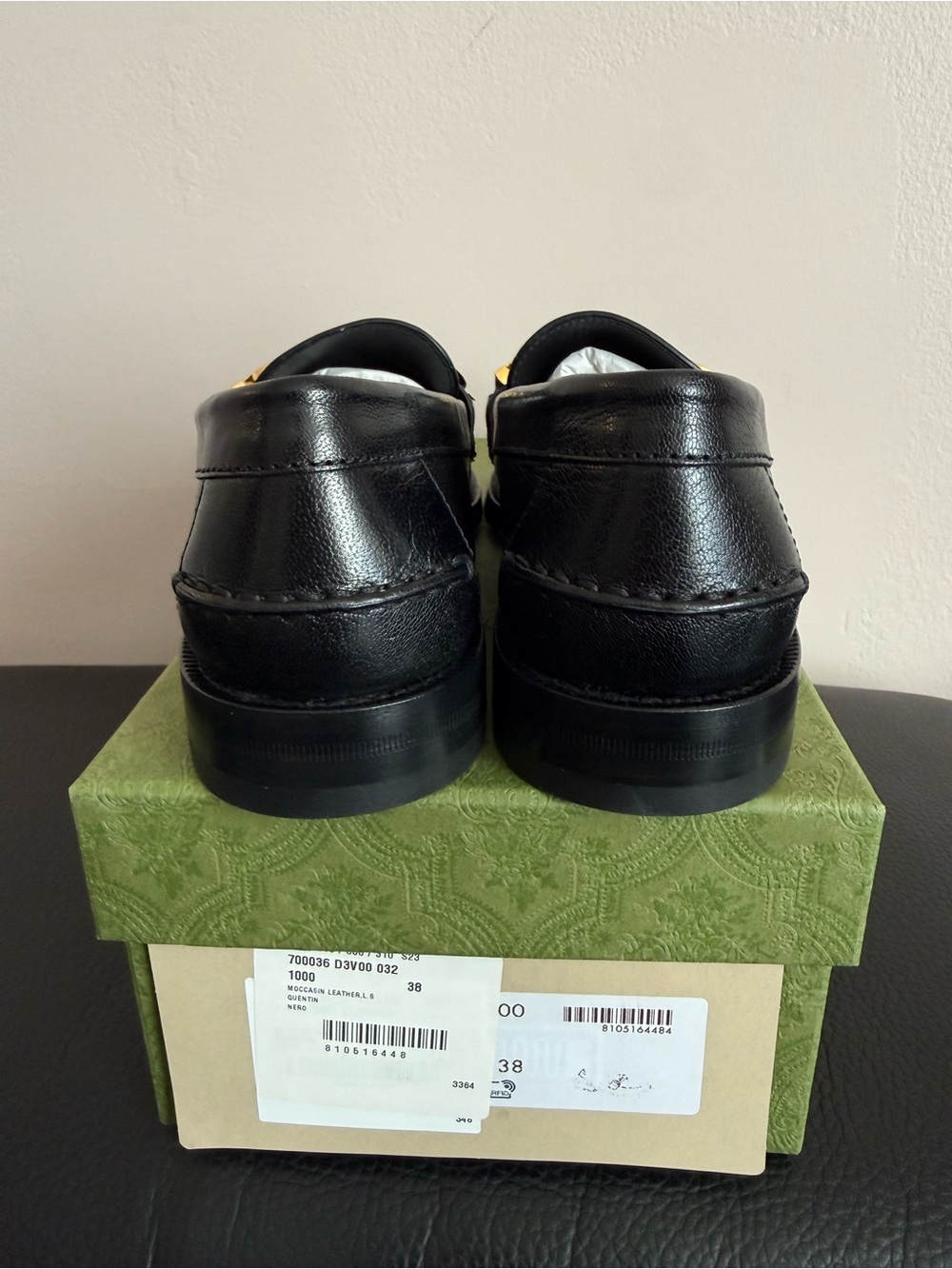 Gucci Logo Plaque Slip-On Loafers - Brand New - Size 38 EU/8 US - Picture 5 of 8
